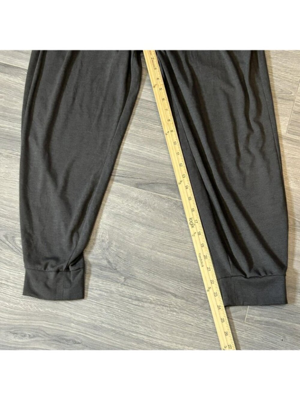 Cozy Earth Jogger Pants Womens L Gray Bamboo Viscose Knit Cuffed Lounge Stretch - Picture 10 of 11